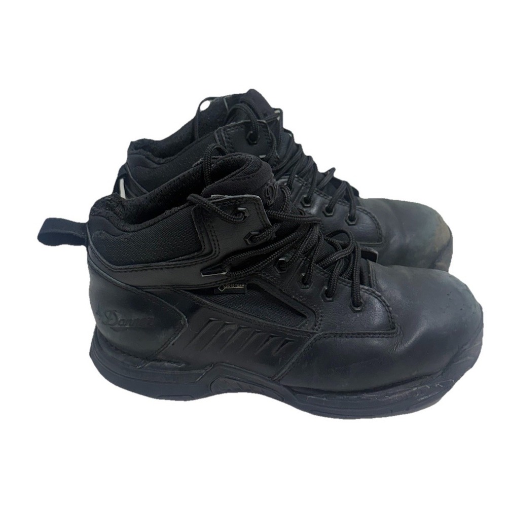 Danner Strikerbolt Men's 6" Leather Plain Toe Boot Black Size 9 EE Gore Tex
